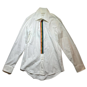 Men Pride‎ Rainbow Marc Jacobs White Button Down Long Sleeve Shirt Size 48
